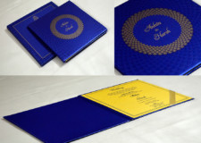 Blue Padded Wedding Card GC 3069