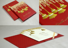 Red Wedding Bells Theme Exclusive Wedding Card Design MG 322